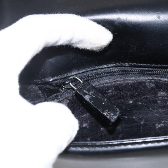 GUCCI Shoulder Bag Leather Black Silver 001 3064 Auth 170510