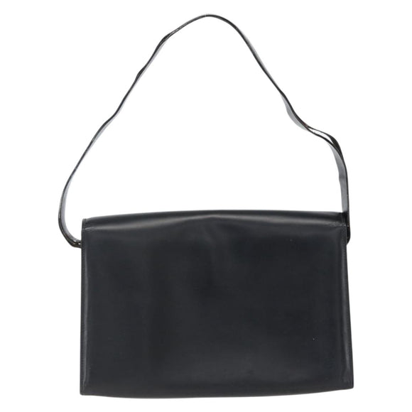 GUCCI Shoulder Bag Leather Black Silver 001 3064 Auth 170510