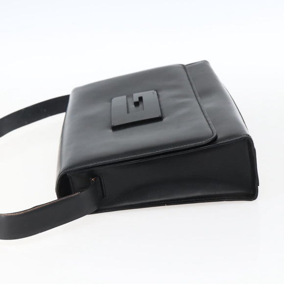 GUCCI Shoulder Bag Leather Black Silver 001 3064 Auth 170510