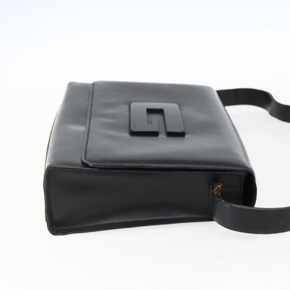 GUCCI Shoulder Bag Leather Black Silver 001 3064 Auth 170510