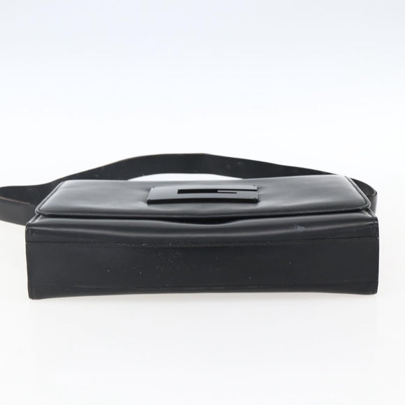 GUCCI Shoulder Bag Leather Black Silver 001 3064 Auth 170510