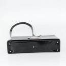 GUCCI Shoulder Bag Patent leather Black Silver Auth 170511-10