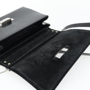 GUCCI Shoulder Bag Patent leather Black Silver Auth 170511-16