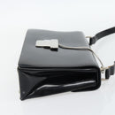 GUCCI Shoulder Bag Patent leather Black Silver Auth 170511-5