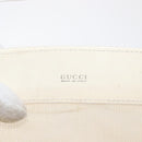 GUCCI Mesh Tote Bag Leather White Silver 002 1705 0405 Auth 170513-15
