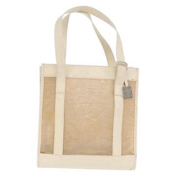 GUCCI Mesh Tote Bag Leather White Silver 002 1705 0405 Auth 170513 - 0