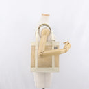 GUCCI Mesh Tote Bag Leather White Silver 002 1705 0405 Auth 170513-23