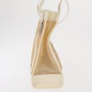 GUCCI Mesh Tote Bag Leather White Silver 002 1705 0405 Auth 170513-4