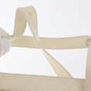 GUCCI Mesh Tote Bag Leather White Silver 002 1705 0405 Auth 170513-8