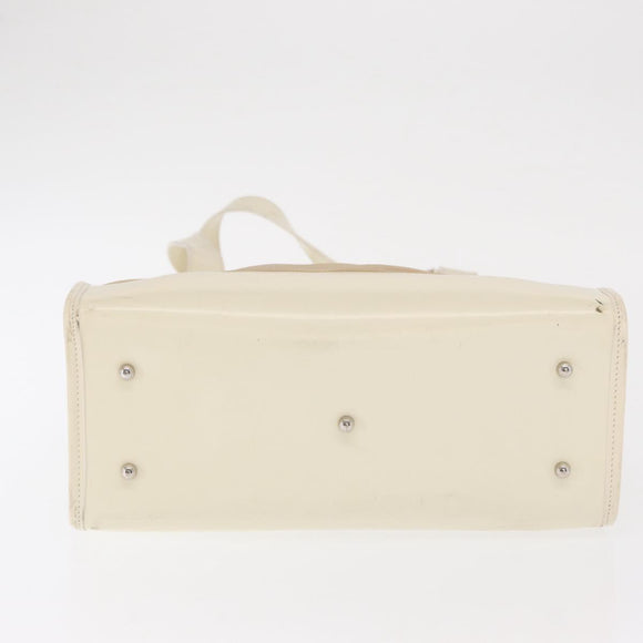 GUCCI Mesh Tote Bag Leather White Silver 002 1705 0405 Auth 170513