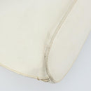 GUCCI Hand Bag Leather White Silver Auth 170514-16