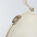 GUCCI Hand Bag Leather White Silver Auth 170514-10