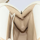 GUCCI Hand Bag Leather White Silver Auth 170514-18