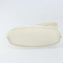 GUCCI Hand Bag Leather White Silver Auth 170514-5