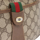 GUCCI GG Supreme Web Sherry Line Bag PVC Beige Gold 89 02 032 Auth 170516-16