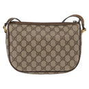 GUCCI GG Supreme Web Sherry Line Bag PVC Beige Gold 89 02 032 Auth 170516-3