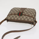 GUCCI GG Supreme Web Sherry Line Bag PVC Beige Gold 89 02 032 Auth 170516-6
