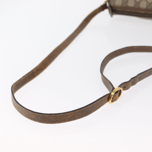 GUCCI GG Supreme Web Sherry Line Bag PVC Beige Gold 89 02 032 Auth 170516