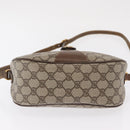 GUCCI GG Supreme Web Sherry Line Bag PVC Beige Gold 89 02 032 Auth 170516-9