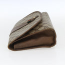 GUCCI GG Supreme Web Sherry Line Clutch Bag PVC Beige Gold 89 01 030 Auth 170517-3