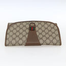 GUCCI GG Supreme Web Sherry Line Clutch Bag PVC Beige Gold 89 01 030 Auth 170517-5