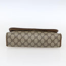 GUCCI GG Supreme Web Sherry Line Clutch Bag PVC Beige Gold 89 01 030 Auth 170517-6