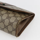 GUCCI GG Supreme Web Sherry Line Clutch Bag PVC Beige Gold 89 01 030 Auth 170517-7