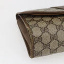 GUCCI GG Supreme Web Sherry Line Clutch Bag PVC Beige Gold 89 01 030 Auth 170517-14