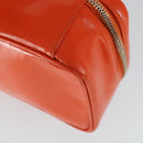 GUCCI Bamboe Vanity Handtas Lak Oranje Zilver 032 1956 0151 Geauth. 170518-11