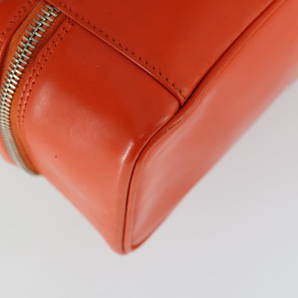 GUCCI Bamboe Vanity Handtas Lak Oranje Zilver 032 1956 0151 Geauth. 170518