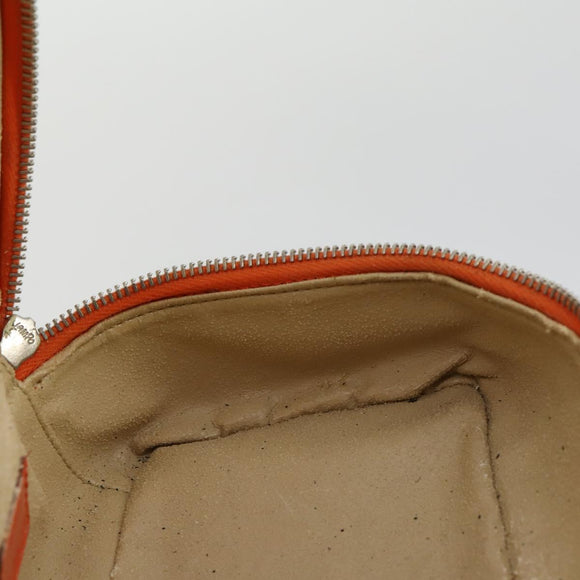 GUCCI Bamboe Vanity Handtas Lak Oranje Zilver 032 1956 0151 Geauth. 170518