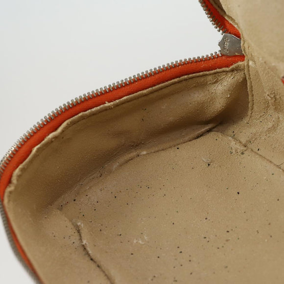GUCCI Bamboe Vanity Handtas Lak Oranje Zilver 032 1956 0151 Geauth. 170518