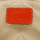 GUCCI Bamboe Vanity Handtas Lak Oranje Zilver 032 1956 0151 Geauth. 170518-18