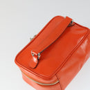 GUCCI Bamboe Vanity Handtas Lak Oranje Zilver 032 1956 0151 Geauth. 170518-6