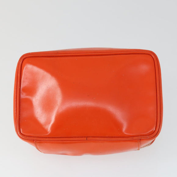 GUCCI Bamboe Vanity Handtas Lak Oranje Zilver 032 1956 0151 Geauth. 170518