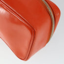 GUCCI Bamboe Vanity Handtas Lak Oranje Zilver 032 1956 0151 Geauth. 170518-9