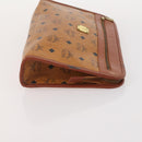 MCM Vicetos Logogram Clutch Bag PVC Leather 2 Set Brown Auth 170519-11