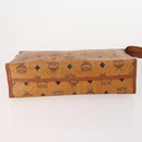 MCM Vicetos Logogram Clutch Bag PVC Leather 2 Set Brown Auth 170519-6