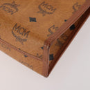MCM Vicetos Logogram Clutch Bag PVC Leather 2 Set Brown Auth 170519-7