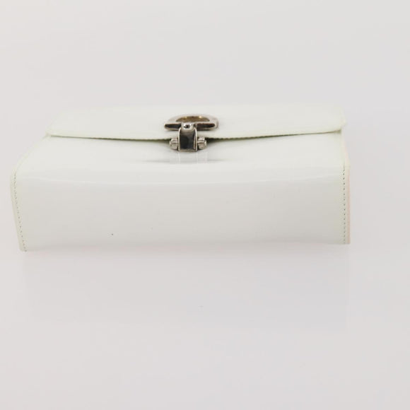 Salvatore Ferragamo Shoulder Bag Patent leather 5 Set White Black Auth 170521