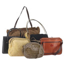 BALLY Fendi Loewe Givenchy Bottega Valentino Bag Leather 6 Set Beige Auth 170522-1