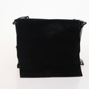 GUCCI GG Supreme Web Sherry Line Hand Bag Suede 4 Set Black Beige Auth 170524-14