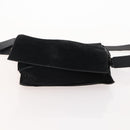 GUCCI GG Supreme Web Sherry Line Hand Bag Suede 4 Set Black Beige Auth 170524-18
