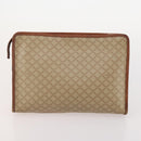 CELINE Macadam Canvas Clutch Bag PVC Leather 5 Set Brown Black beige Auth 170526-18