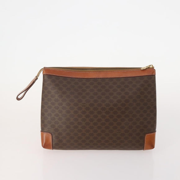 CELINE Macadam Canvas Clutch Bag PVC Leather 5 Set Brown Black beige Auth 170526