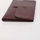 CARTIER Hand Bag Leather 4 Set Bordeaux Auth 170527-10