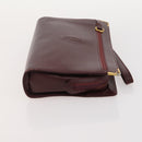 CARTIER Hand Bag Leather 4 Set Bordeaux Auth 170527-16
