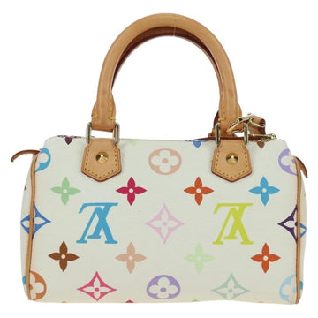 LOUIS VUITTON Multicolor Mini Speedy Hand Bag White M92645 LV Auth 170529SAV - 0