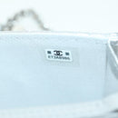 CHANEL Chain Shoulder Bag Leather Silver CC Auth 170531SAM-22