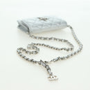 CHANEL Chain Shoulder Bag Leather Silver CC Auth 170531SAM-7